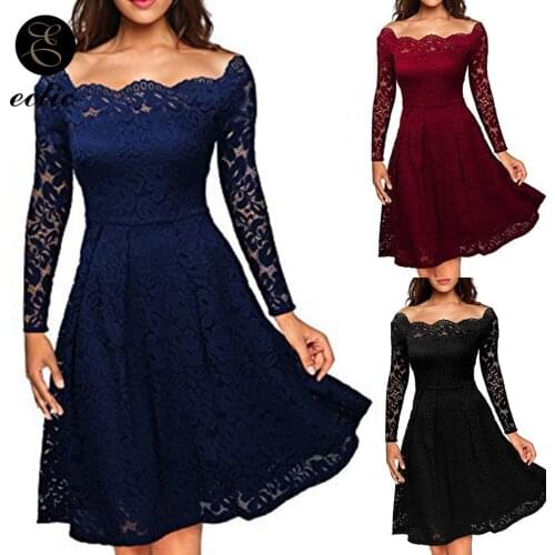 Lace Mesh Dress Embroidery Sukienka Scallop Edge Plain Dress Chemise Robe Femme Ete 2021 Off Shoulder Knitted Slim Midi Dress