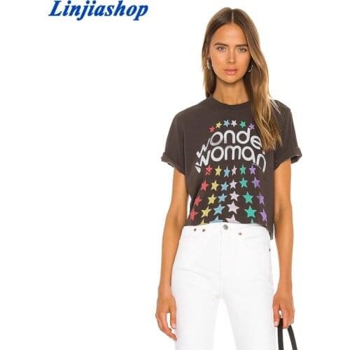 Summer women tee black vintage floral print o-neck spring new tops female chic cotton loose t-shirts