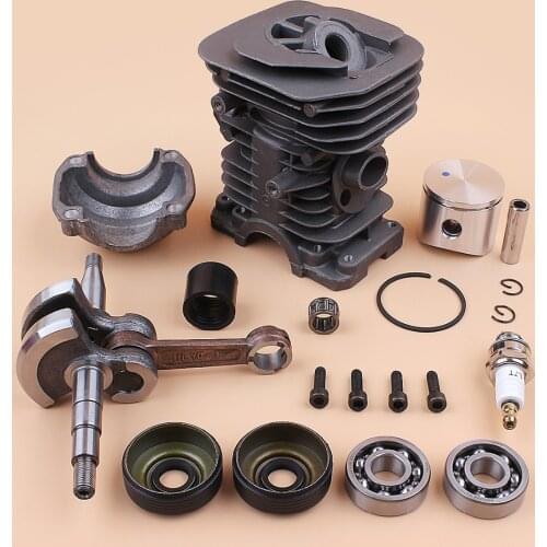 40mm Piston Cylinder Crankshaft Crank Bearing Oil Seal Engine Kit for HUSQVARNA 136 137 141 142 Gas Chainsaw Spares 530069941