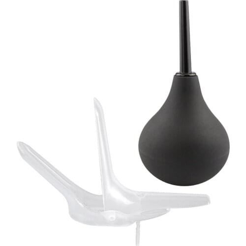 Medical Anal Cleaner Female Vagina Rubber Enema Douche Vagina Dilator For Feminine Hygiene Enema For Anal Douche Wash Speculum