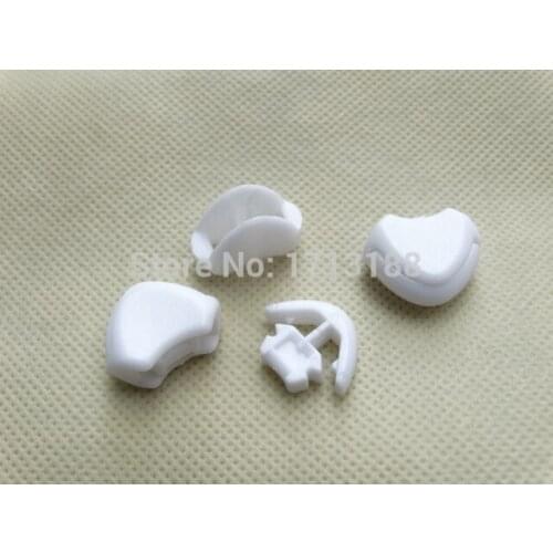 Brand News 100pcs/pack Plastic Zipper Pull Cord Ends Lock Stopper For Paracord (White)