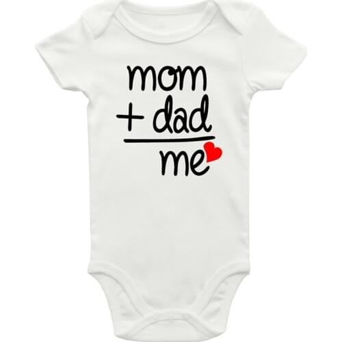 Mom Dad Me Letter Printing New Born Baby Clothes One-Pieces Baby Rompers Toddler Clothing Infant Kids girl Boys Clothes Jumpsuit