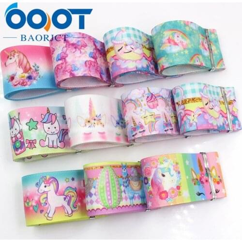 OOOT BAORJCT I-19320-623 38mm 10yards Cartoon Thermal transfer Printed grosgrain Ribbons,bow cap DIY accessories decorations