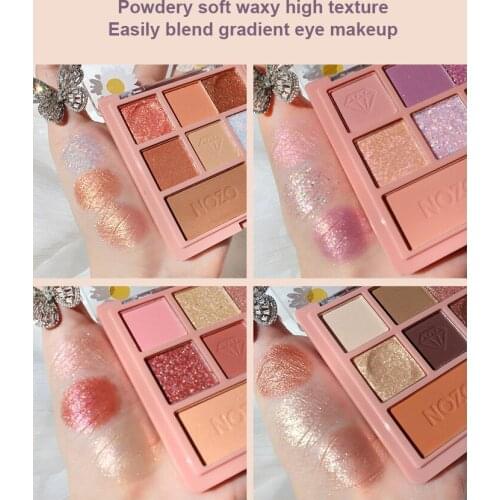 8Colors Glitter Pearly Matte Eyeshadow Palette Soft Smooth Easy Drawing Long-lasting Waterproof Brighten Highlight Eyes Makeup