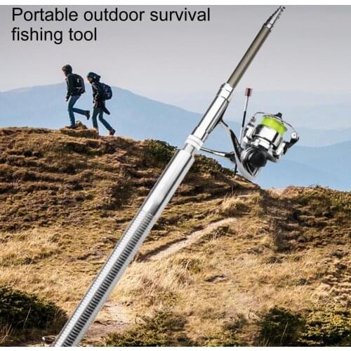 Portable 1m Fishing Rod Anti-slip Mini Outdoor Fishing Spinning Pole for Sea Fishing Portable Mini Outdoor Fishing Spinning Pole