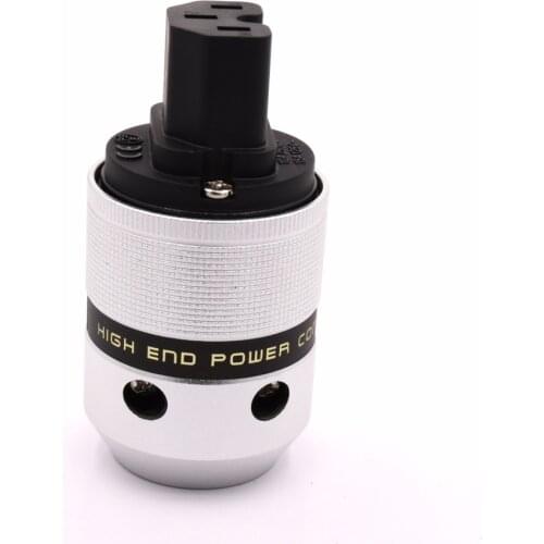 1pcs pure copper Gold Plated UK/EU/US/AU IEC Connector Plug for Hifi Power Cable