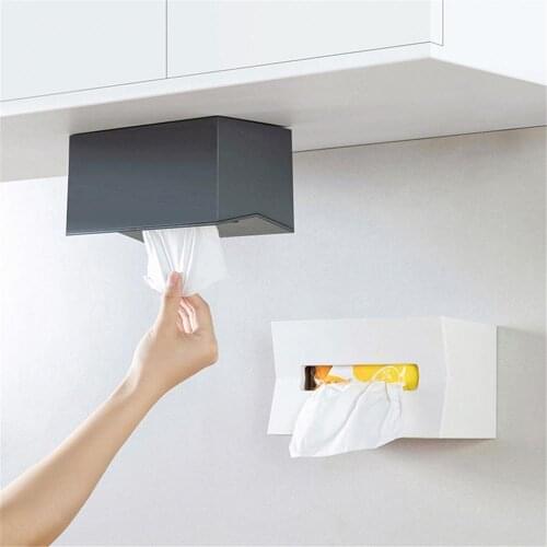 Sturdy durable Paper Towel Storage Box Bathroom Toilet Tissue Boxes Wall Mounted Napkin Paper Towel Storage Box Tissue Organizer
