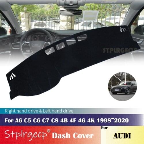 For Audi A6 C5 C6 C7 C8 4B 4F 4G 4K 1998~2020 Anti-Slip Dashboard Cover Protective Pad Car Accessories Sunshade Carpet 2019 2018