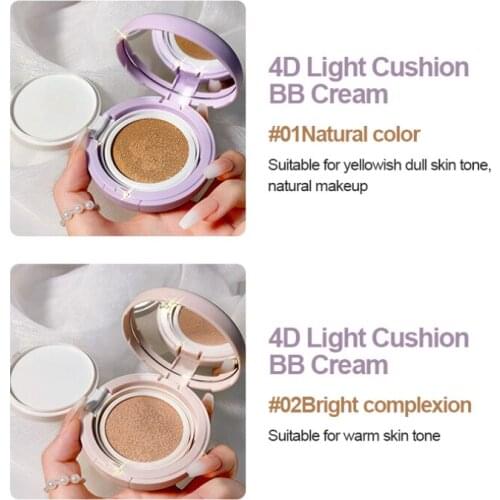 QISE BB Cream Light Concealer Makeup Moisturizing Brightening Lasting Moisturizing Natural Cushion Beauty Cream Cosmetic TSLM1