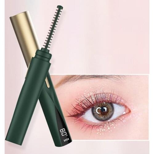 Eyelash Pen ABS Electric Heated Eyelash Curler Eyelashes Brush Pen Shape Head Women Eyelash Long Lasting Curling Makeup Tool