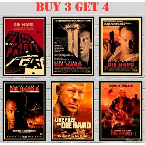 24Style Choose Classic Movie Die Hard Art Silk Print Poster 42X30cm