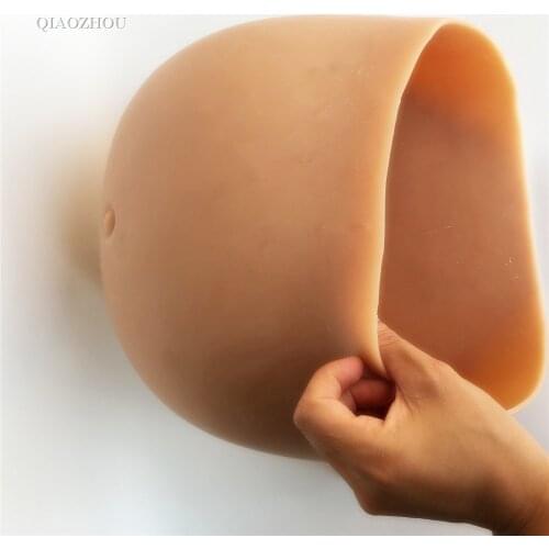 4600g big twins 8~10 month silicone belly fake pregnant baby bump cosplay false pregnancy movie props invisible realistic