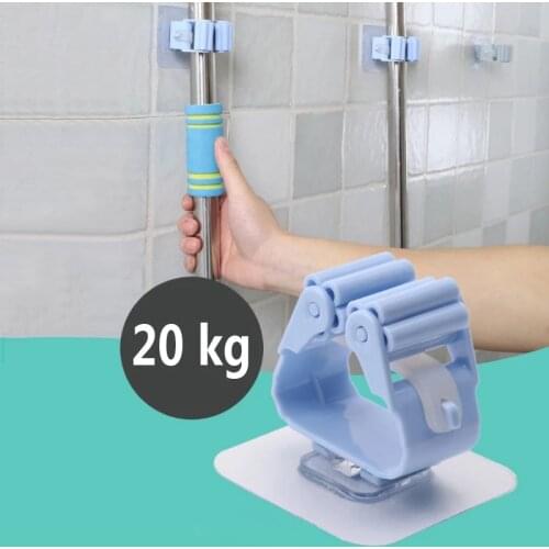 Mop Rack Wall Mounted Mop Holder Broom Holder Hanger Shelf Organizer Hook Household Kitchen Organizer Bathroom Accessories
