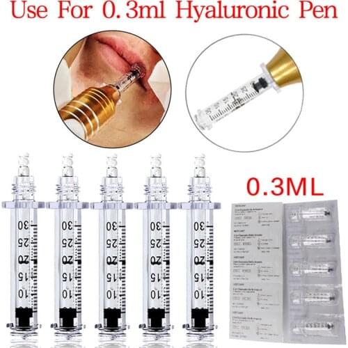 0.3ML Sterile Ampoule head disposable for hyaluronic gun hyaluronic pen High Pressure Wrinkle Removal Water Syringe Lip Lifting