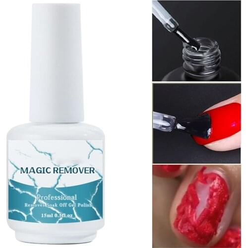 15ml Nail Gel Polish Burst Magic Nail Polish Remover Delete Primer 2min Fast Soak Off Sticky UV Polish Nail Degreaser Cleaner