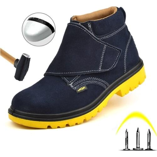 2021 New Anti Smash Stab Safety Shoes Outdoor Protective Mens Boots Indestructible Work Boots Welding Shoes