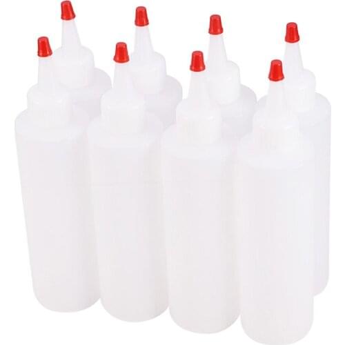 8 Plastic Bottles Refillable Bottle Cookie Decoration Salad Paints Craft