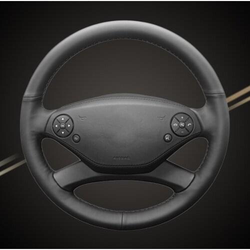 Auto Braid On The Steering Wheel Cover For Mercedes Benz S300 350 400 500 600 2010-2013 CL-Class 2011 Car Braiding Wheel Covers