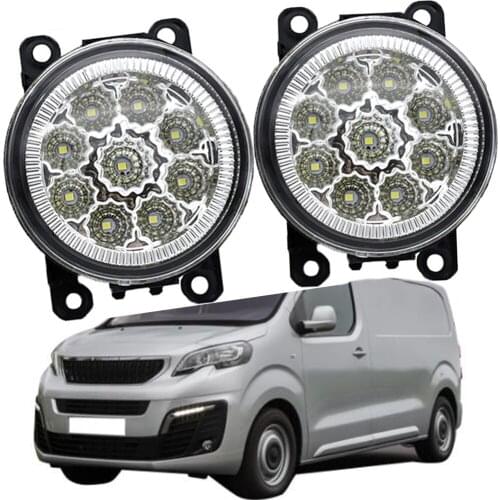 2PCS Car LED Fog Lights H11 12V FogLamp DRL Fit For Peugeot Expert V 2016 2017 2018 2019