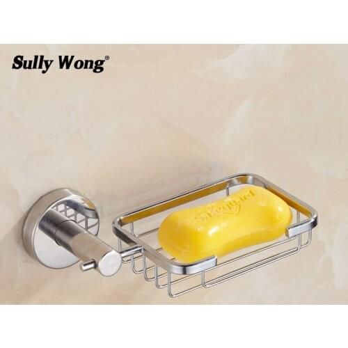 Sully House Space Stainless Steel Bathroom Soap Dishes Holder Basket Dispenser,Toilets Soap Container Shelf,Bathroom Accessories