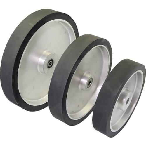Dia. 250 - 350mm Solid Rubber Contact Wheel Belt Grinder Polishing Wheel