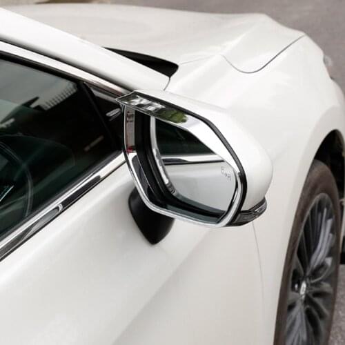 Djustment Fit for Toyota for C-HR 2019 CModification Rearview Mirror Rain Eyebrow Deflector Blades Cover ABS Ahrome Style