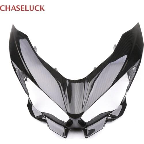 For Kawasaki Ninja 400 Carbon Fiber Headlight Headlamp Shell Lamp Housing Cover Fairing Ninja400 2018 2019 Motorcycle Accessory