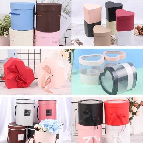 Double Layers Round Rotating Box Gift Box Flower Box DIY Decor Wedding Candy Bags Birthday Party Cosmetic Packaging Box