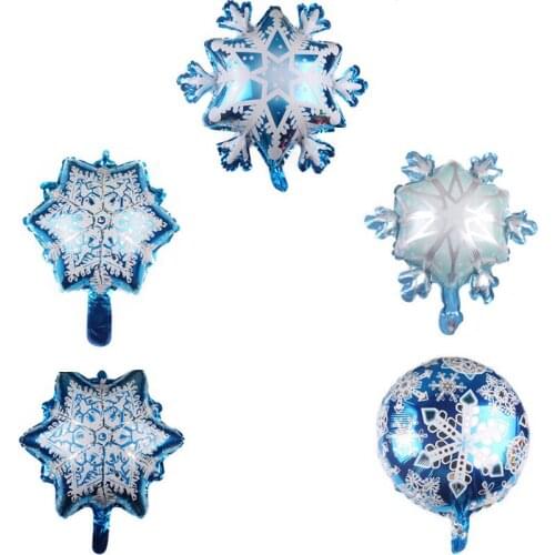 Helium Balloon Frozen Snowflake Transparent Toy Ball Christmas Wedding Baby Birthday Party Decoration Kid Gift