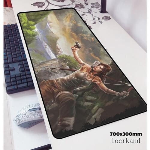 Tomb raider mousepad 700x300x3mm Customized Computer mouse mat gamer gamepad pc present gaming mousemat desk pad office padmouse
