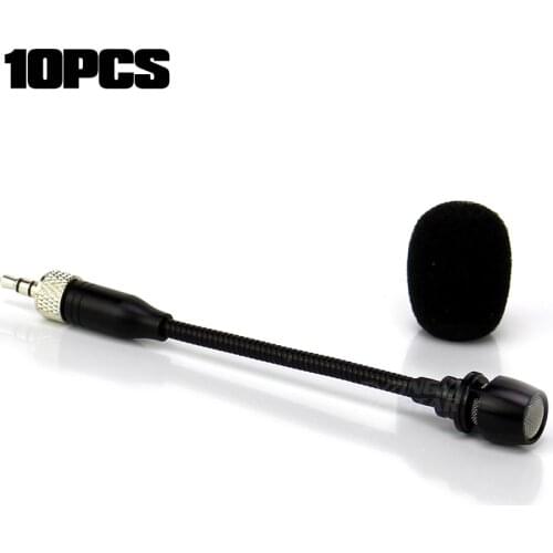 10Pcs 3.5mm Jack Stereo Screw Locking Karaoke Wireless Microphone For DSLR Camera Camcorder Bodypack Transmitter Video Interview