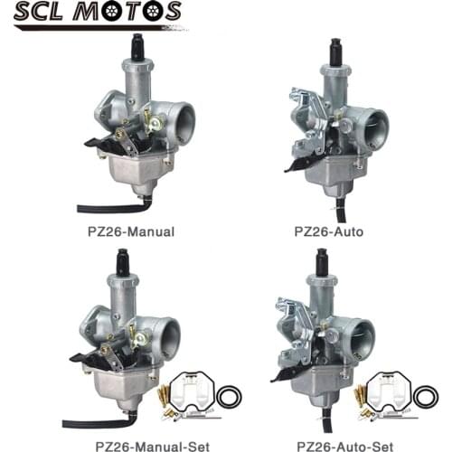 SCL MOTOS Motorbike Motorcycle PZ26 Keinhin Carburetor 26mm Carb with Repair Kit Set For Honda CG125 Pit Dirt Bike