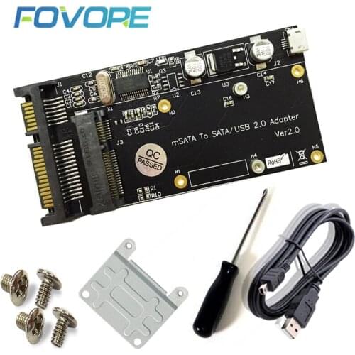 Raiser Card mSATA SSD to USB SATA Adapter mSATA SSD to 2.5" SATA Driver Board Converter Card for Mini SATA SSD For Windows10/8/7