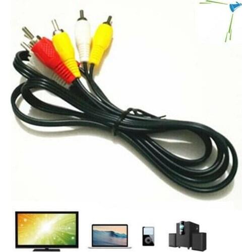90cm 3 RCA to 3 RCA Composite Audio Video AV Cable Cord Male to Male Plug Connect TV DVD Cameras Cord Male to Male for TV DVD