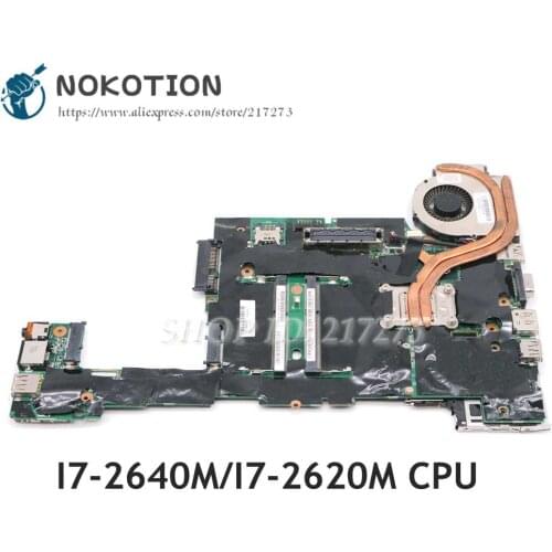 NOKOTION For Lenovo ThinkPad X220 Laptop Motherboard 04W3386 I7-2640M 2.80GHz CPU DDR3 HD3000 Main Board