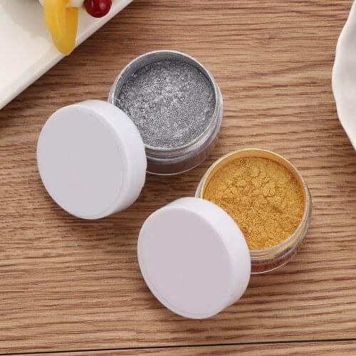 5g Edible Grade Cake Decorating Flash Powder Golden Silver Glitter Powder For Decorating Food Biscuit Baking Bakeware Supplies
