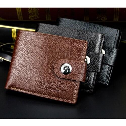 Mens Wallet Short Style Magnetic Buckle Multi-function Wallet Fashion Leisure Belt Sim Card Slot Purses Wholesale Price
