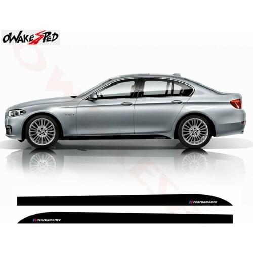 For BMW E90 E92 E93 F30 F31 F32 F33 F34 F15 F10 F01 F11 F02 G30 M Performance Side Skirt Sill Stripe Body Decals Sticker