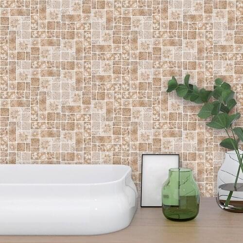 Funlife Nordic style square tile mosaic self adhesive wall stickers bathroom renovation waterproof tile stickers MTS012 3 sets