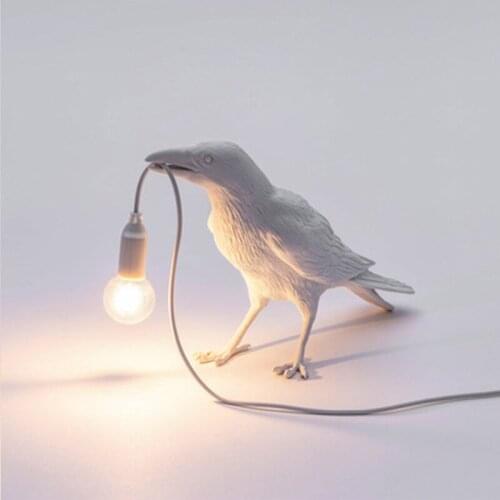 Auspicious Bird Table Lamp Nordic Designer Creative Led Bedroom Bedside Mobile Wall Lamp Animal Shape Decoration Bird Table Lamp
