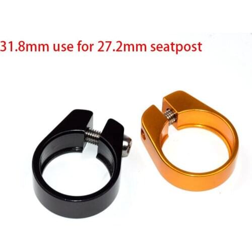 New arrival gold color aluminum alloy Road&Mountain bicycle seatpost clamp MTB bike CNC 31.8mm use for 27.2mm seatpost Free ship