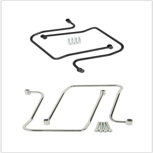 Motorcycle Saddlebag Support Brackets For Harley Dyna Fat Bob Wide Glide 2006-2017 chrome/black