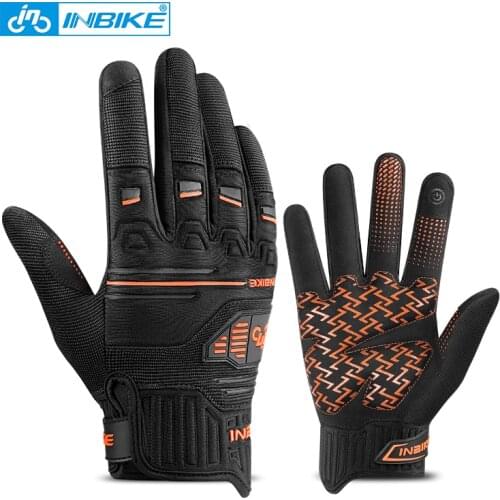 INBIKE Mens Mtb Cycling Gloves Riding Climbing Outdoor Sports Running Bicycle Motor Breathable Touch Screen Non-slip Microfiber