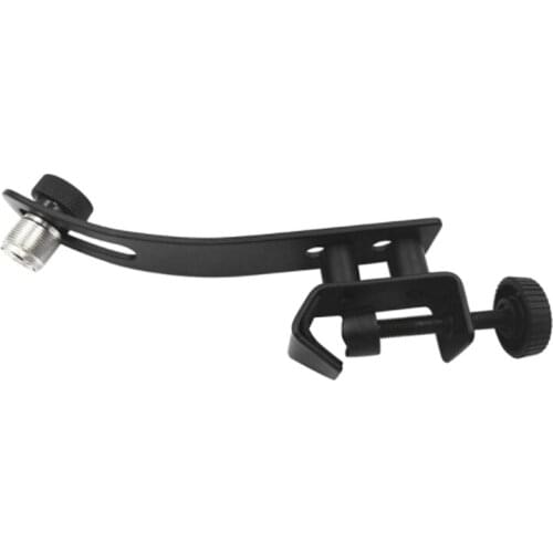 Adjustable Shockproof Metal Drum Rim Microphone Clip for Microphone Clamps Holder with Groove