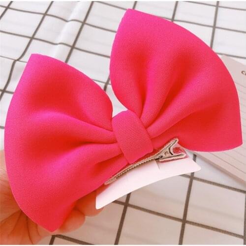 Candy Color Bowknot Hairpins For Girls Headband Sweet Hair Clips Hair Accessories D548