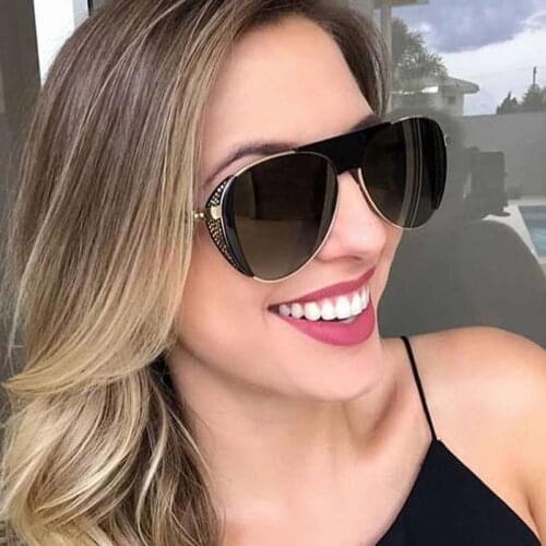 Retro Round Fishing Sunglasses Women Brand Designer Sun Glasses for Women Alloy Mirror Sunglasses Ray Female Oculos De Sol