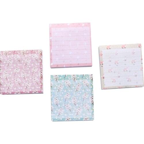 1Pack/lot Cartoon Animal Floral striped Color Stripes Memo Pads Horizontal Line Notes Posted N Times Office Convenience Stickers