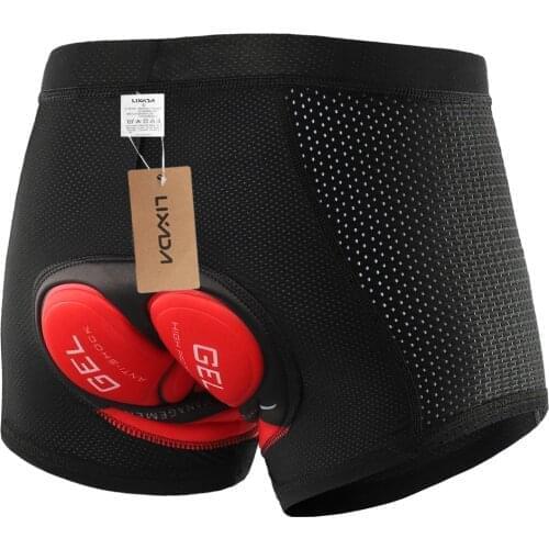 Lixada Men Cycling Underwear Shorts Breathable Gel Padded MTB Biking Riding Shorts Underpant MTB Shorts Bike Underwear