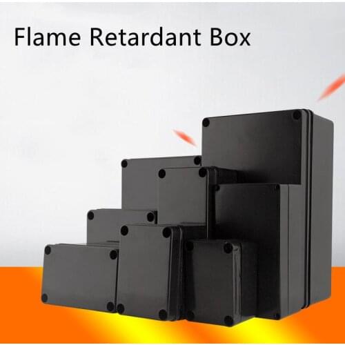 Outdoor Waterproof Case Black Box Plastic Box Electronic Project Case Instrument Waterproof Junction Box Housing Flame Retardant