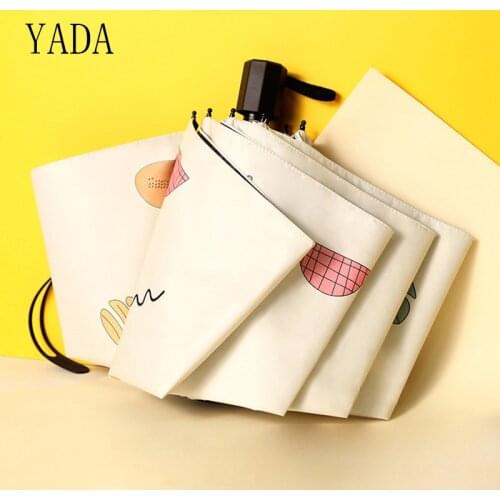 YADA INS High Quality 8K Light Mini Small Umbrellas Rainy Pocket Folding Umbrella For Women UV Plant Cactus Umbrella YS200008